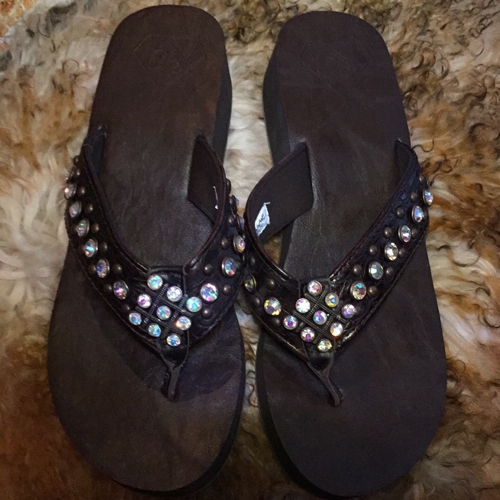 CJ Western Crystal Embellished Sandal Size 10